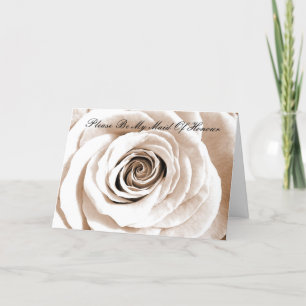 Invitation Blanc nuptial S'Il Vous Plaît, Soyez Ma Fille D'Ho