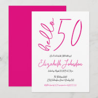 Blanc Rose Chaud Noir Bonjour 50 Anniversaire Fabu