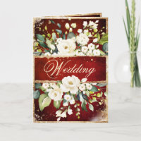 Blanc Rouge or Botanique Floral Rustique Mariage