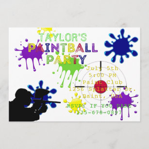 Invitations Faire Part Paintball Zazzle Fr