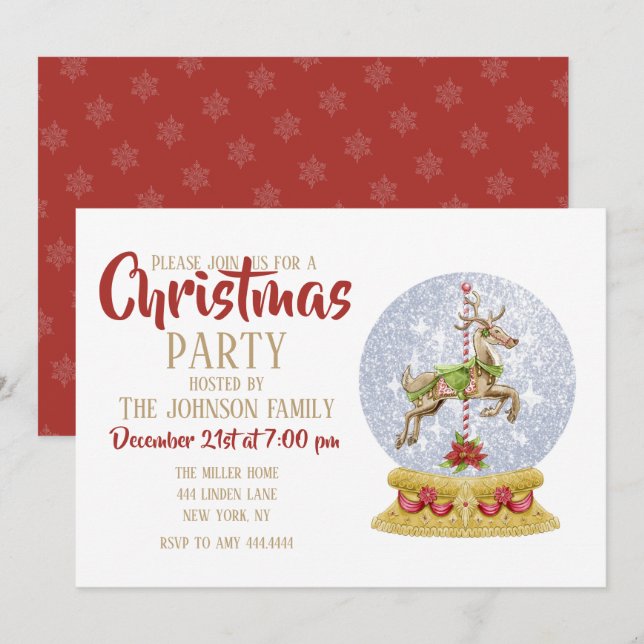 Invitation Blanche-Neige (Devant / Derrière)