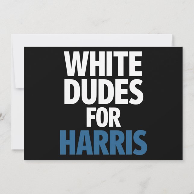 Invitation Blancs pour Harris Kamala Harris Élection 2024 (Devant)