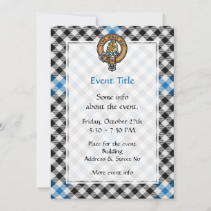 Invitation Blason de Clan Haig sur tartan à carreaux