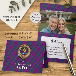 Invitation Blason de Clan Wardlaw sur tartan