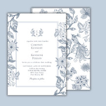 Blason de monogramme élégant bleu français mariage