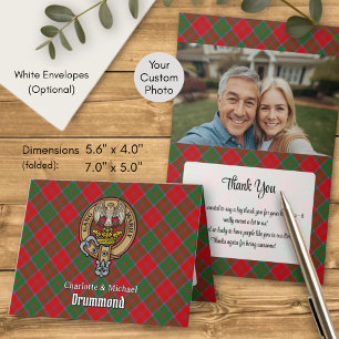 Invitation Blason du clan Drummond sur tartan