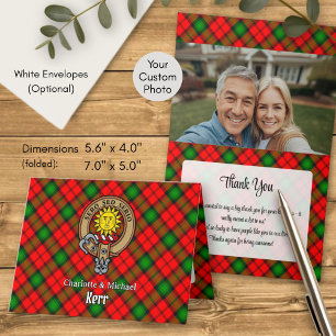Invitation Blason du clan Kerr sur tartan