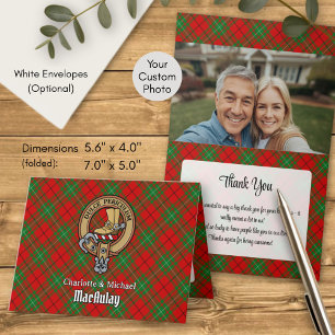 Invitation Blason du clan MacAulay sur tartan