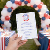 Blason patriotique avec drapeaux américains | Mari