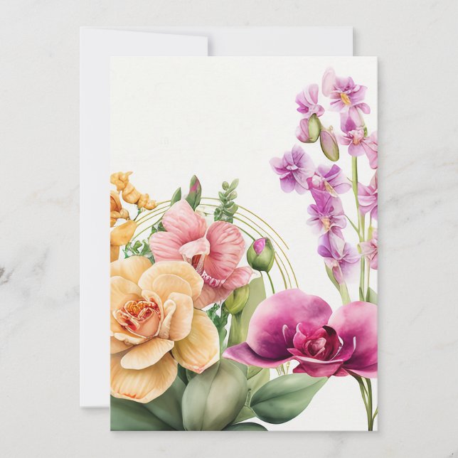 Invitation Blast d'orchidée (Devant)