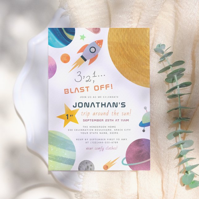 Invitation Blast Off ! Randonnée En Roquette Autour De L'Anni (Créateur téléchargé)