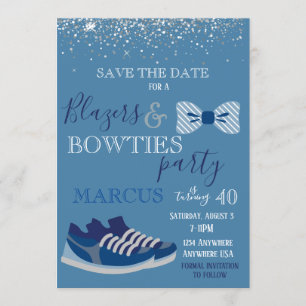 Invitation Blazers & bowties Party Mens 40, 50 Enregistrer la