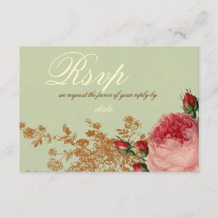Invitation Blenheim Rose - Elegant Sage Green RSVP