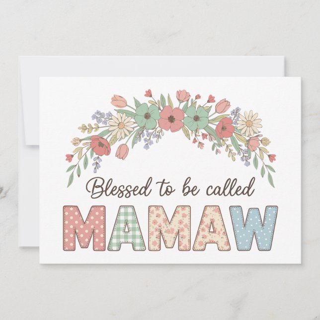 Invitation Blessed to be called Mamaw (Devant)