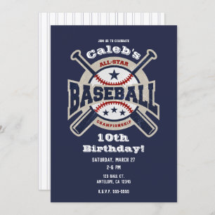 Invitation Bleu All Star Sport Basball