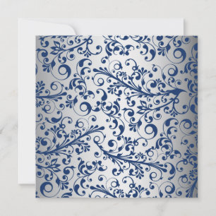 Invitation Bleu argent