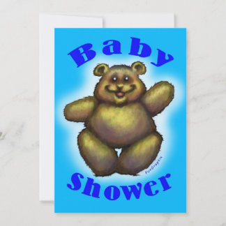 Invitation Bleu baby shower