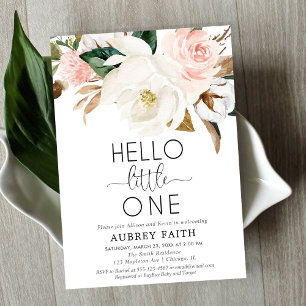 Invitation Bleu blanc rustique sieste florale voir rencontrer