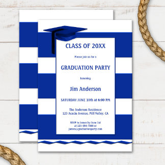 Invitation Bleu Bleu Bleu Marine