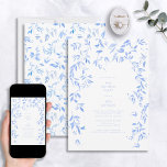 Invitation Bleu Bleu Français Botanique 60e anniversaire<br><div class="desc">Célébrez le jalon du 60e anniversaire de l'année avec ces délicieuses Invitations Florales Bleues Françaises. La combinaison parfaite de classique et de moderne, ces cartes élégantes transformeront votre événement en une expérience inoubliable. Dotées d’une délicate aquarelle de fleurs bleues françaises qui ravira les yeux, ces belles cartes feront savoir à...</div>
