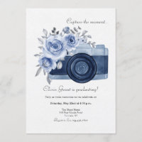 Invitation Bleu Capturez le Moment