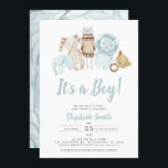 Invitation Bleu C'est un garçon Jouets Vintages Baby shower r<br><div class="desc">Blue C'est un garçon Jouets Vintages Baby shower rustique InvitationMessage moi pour tous les ajustements nécessaires</div>