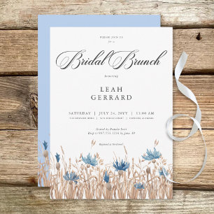 Invitation Bleu Cornflowers & Blé Field Bridal Brunch