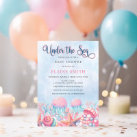Bleu de corail sous le Baby shower Sea Marine Life