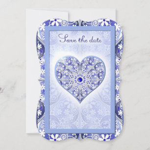 Invitation Bleu de dentelle en céramique de Grèce
