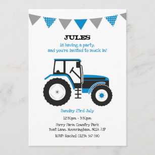 Invitations Faire Part Cartes Agriculteur Tracteur Zazzle Fr