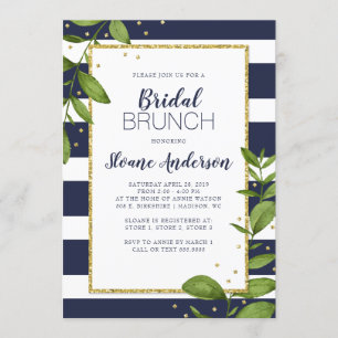 Invitation Bleu de la marine Brûlure de la mariée