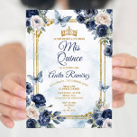 Invitation Bleu de la marine mexicaine Roses doux 16th Girl M<br><div class="desc">Roses de la marine mexicaine Sweet 16th Girl Mis Quince Invitation Mis Quince Anos,  15th Birthday, </div>