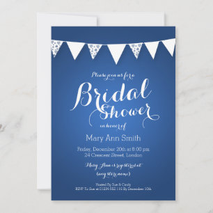 Invitation Bleu donnant un petit coup d'amour élégant de Fête