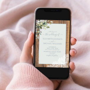 Invitation Bleu Dusty Eucalyptus Botanique Mariage