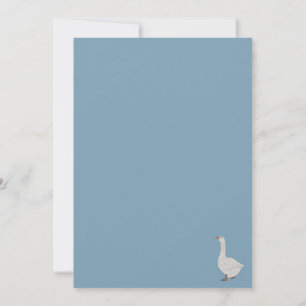 Invitation Bleu et Blanc à Carreaux Une Oie Idiote
