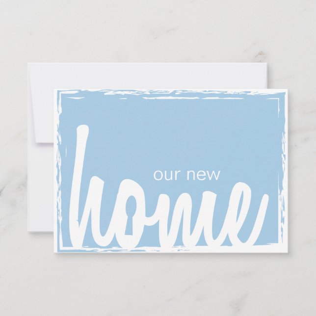 Invitation bleu et blanc de pendaison de (Devant)