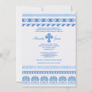 Invitation Bleu et Blanc grec
