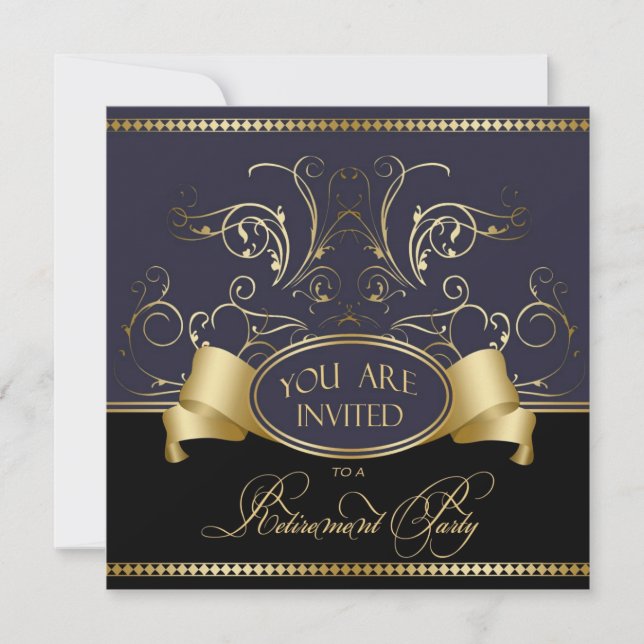 Invitation Bleu Gold Bl (Devant)