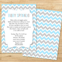 Bleu Gris Chevron Garçon Bébé Sprinkel