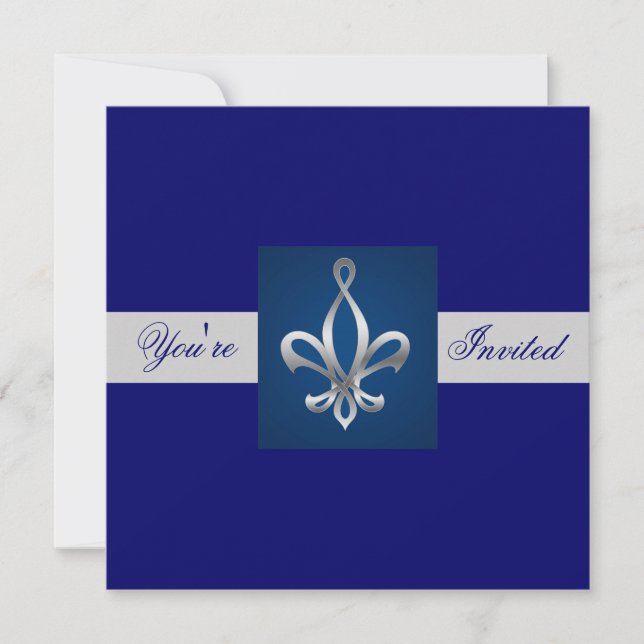 Invitation Bleu majestueux de Fleur de Celtic toute (Devant)