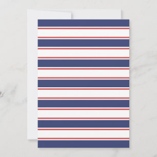 Invitation Bleu marine et rouge