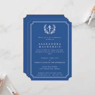 Invitation Bleu MD Asclepius + Couronne de Laurier de Remise