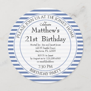 Invitation Bleu Nautique/Bleu Blancs Gratuits Pour tous les â