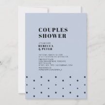 Bleu noir et poussière | Wedding shower moderne Co