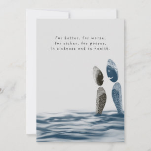 Invitation Bleu Océan Aquarelle Côte Plage Mariage