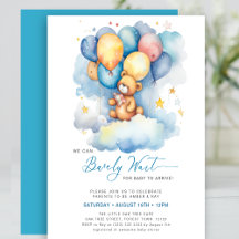 Bleu On Peut Attendre De Mignons Baby showers Garç