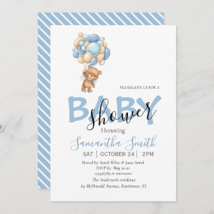 invitation bleu ours