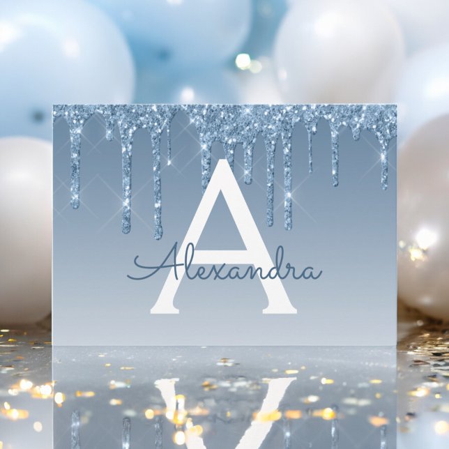 Invitation Bleu Parties scintillant Sweet 16 Enregistrer la d (Créateur téléchargé)