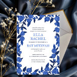 Invitation Bleu Rose Bat Bar Mitzvah Moderne Girl Custom<br><div class="desc">Carte parfaite pour annoncer un bat mitzvah, bar mitzvah ou une autre célébration juive ! L'art fait main pour vous ! ENTIÈREMENT PERSONNALISABLE ! Cliquez sur "Personnaliser" ci-dessus pour modifier le texte. Cliquez sur "modifier à l'aide de l'outil de conception" pour ajuster les polices, les couleurs et les placements et...</div>