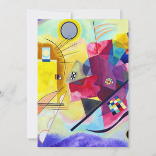 Invitation Bleu rouge jaune Wassily Kandinsky
